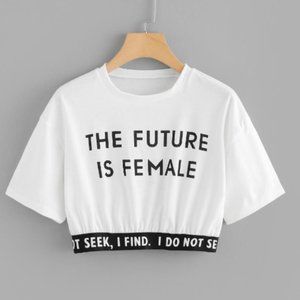 future is female crop tee